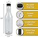 Pellah PET Plastic Bottles and caps,12 Oz 375 ml, With Screw Closures Lids And Black Heat Shrink Seals, For Hot Sauce Wine Alcohol Juice