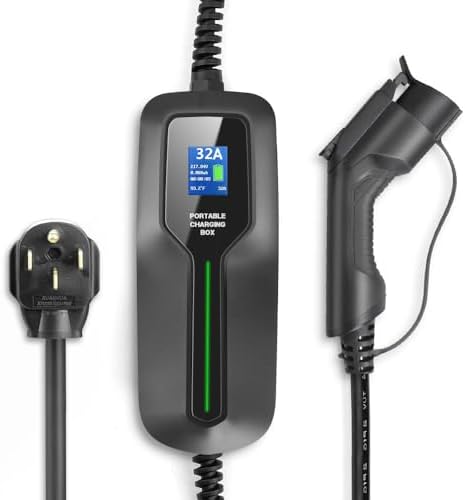 BESENERGY Level 2 EV Charger 32 Amp, ETL FCC Listed, NEMA14-50 Pl...