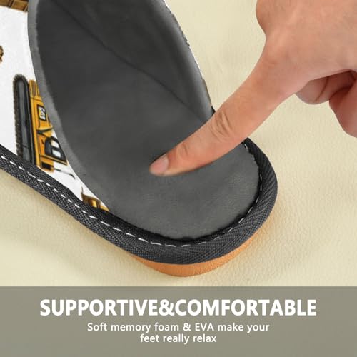 Slippers for Women Construction Equipment Car Pattern Soft Fuzzy Women's Slippers Indoor and Outdoor Shoes3
