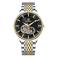 8990-Silver Gold Case Black Face