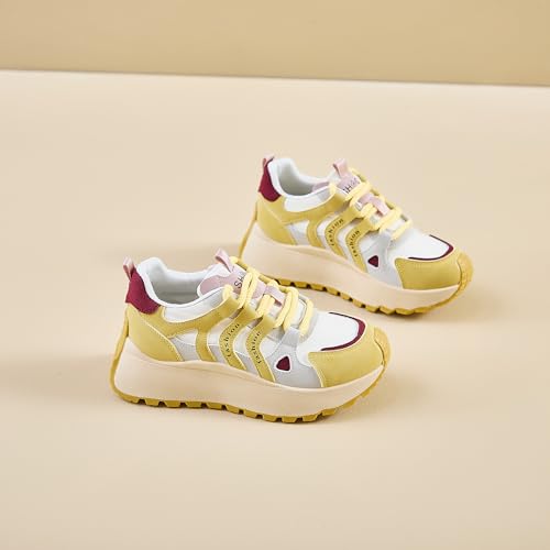 Women's Retro Platform Athletic Shoes Non-Slip Gym & Walking Shoes Lace-Up Breathable Chunky Sneakers3