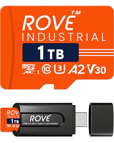 ROVE Industrial 1TB Micro SDJ[h USB 3.0 Type CJ[h[_[t ϋv microSDXC [J[h ǂݎ葬x100MB/b C10 U3 V30 4K A2 hCuR[_[ AndroidX}