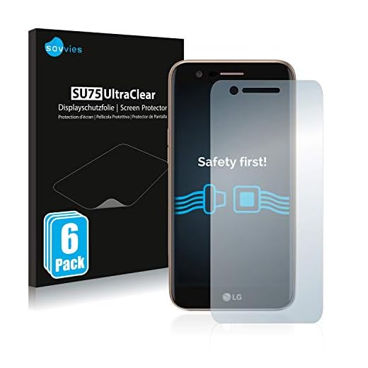 savvies Protector Pantalla Compatible con LG K10 2017 (6 Unidades) Película Ultra Transparente