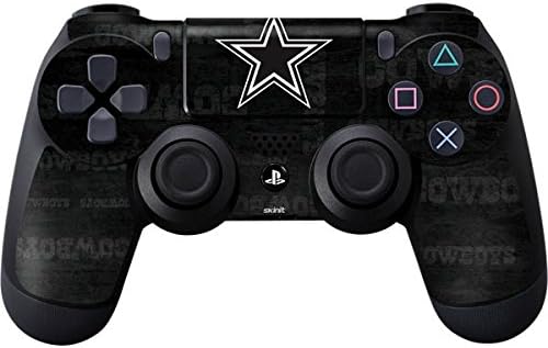 Vista 5 de Skinit Calcomanía para juegos compatible con el controlador de PS4, diseño de logotipo retro de los Dallas Cowboys de la NFL con licencia