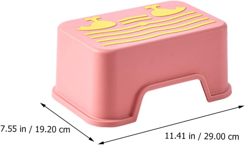 HEMOTON Non Slip Toilet Footstool Plastic Bathroom Wash Stool for Space Saving Design Supports Potty Training and Sink Use Lightweight and Stable