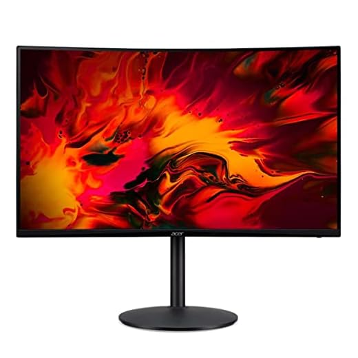 Acer Nitro XZ320Q Xbmiiphx 31.5"" 1500R Curved Full HD (1920 x 1080) VA Zero-Frame Gaming Monitor with Adaptive-Sync Technology, 240Hz Refresh Rate, 1ms VRB, (Display Port & 2 x HDMI Ports), Black