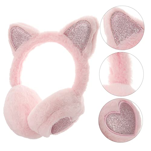 Beaupretty Cat Ear Earmuffs Plush Ear Warming Cover for Soft and Cozy Winter Ear Muffs Cute Cat Design for Cold Weather present for Birthday and Holidays2