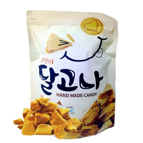 Minecook Crunch Dalgona Korean Traditional Street Delight Sugar Candy, Sweet Treat Topping for Movie Snack, Party_7.05 oz (200g)_1 Pkg