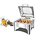 WanuigH Fondues Buffet de Plato de Chorro de Acero Inoxidable Chafer con bandejas de Agua de Marco PANTENERAS DE Alimentos for POSTAS DE Bodas Catering Eventos Práctico y Conveniente