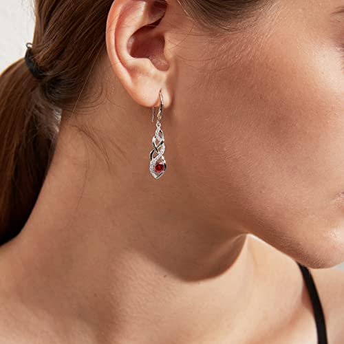 Silver Drop Earrings For Women Dangle Drop Earrings Sterling Silver Cubic Zirconia Earrings Fake Diamond Earrings For Women Long Drop Earrings Womens Diamond Earrings Cz Hanging Earrings #TOP2