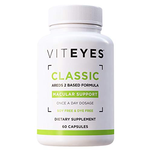 Viteyes Classic AREDS 2 Macular Support Formula Capsules with 500 mg Vitamin C, Eye Health Supplement for Vision Protection, 60 Capsules