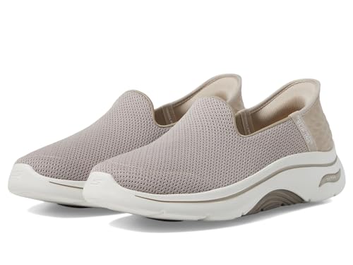 Skechers Go Walk Arch Fit 2.0 Delara Hands Free Slip ins, Zapatillas Mujer, Pardo, 43 EU