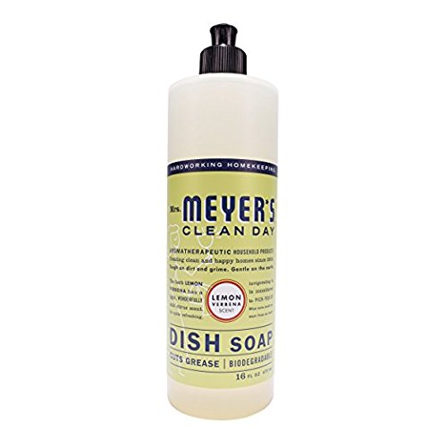 MRS MEYERS Liquid Dish Soap, Lemon Verbena, Value 7 Pack (16 Fluid Ounce each )