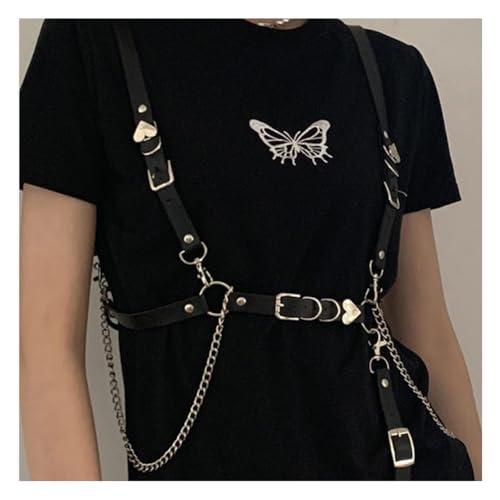 Women Heart Punk Leather Belts Hip Hop Rock goth Waist Belt Fashion Vintage ladies Boho Waist Belt for Dress4