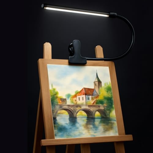 Black LED Easel Lamp