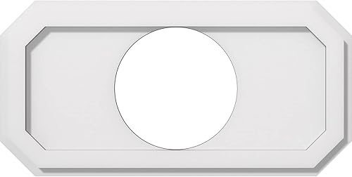 Miniatura 150 de Ekena Millwork CMP36X18ED-03000 Medallones de techo de uretano contemporáneo de PVC de grado arquitectónico Emerald 36"W x 18"H x 3"ID x 12 1/2"C x