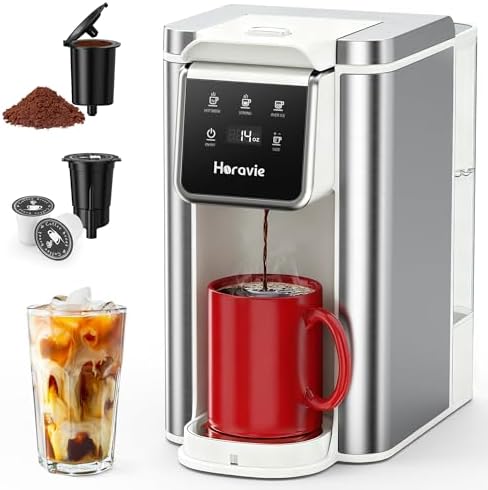 Single Serve Coffee Maker for K-Cup Pod & Ground, Hot & Iced Coffee Maker
