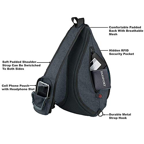 Neatpack Versatile Canvas Sling Bags, Travel Backpack, Wear Over Shoulder Or Crossbody Bags - Black #TOP4