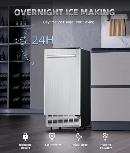 Fabricadora de hielo comercial Ecozy 80 lbs/día miniatura 6