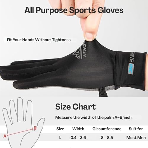 Image of Men's Sun Protection Gloves Men, Anti-Slip Summer Gloves with Touchscreen Fingers | UPF 50+ | Full Finger | Motorcycle & Bike | Lightweight | Summer Riding