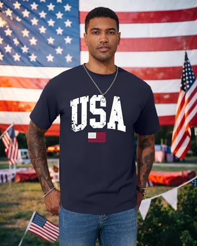 25% Off KUYIGO Men's Patriotic USA Flag T-Shirt - Image 5