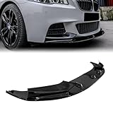 JHRISE Front Splitter Compatible with BMW 5-Series F10 2011-2016 520i 535i 550i M Sport Front Bumper Spoiler Lip (Gloss Black)