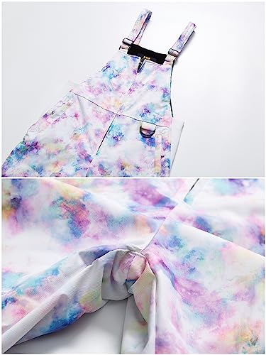 Image of CREATMO US Girl's Snow Bibs Kids Ski Pants Waterproof Insulated Winter Overalls