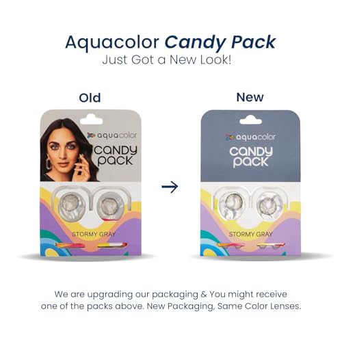 Image of Aquacolor Stormy Gray Daily Disposable Candy Pack - 2 Lens Pack, Power(-4.5)