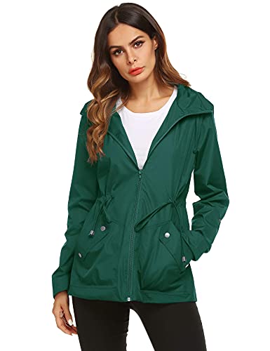 ZHENWEI Rain Jacket Women Waterproof with Lined Raincoat Outdoor Active Travel Hiking2