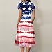 Red White and Blue Dress for Women Festival Independence Day Lounge Fashion Short Sleeve Stars Stripe Maternity O Neck Fourth of July Outfit Vestidos De Verano para Mujer 2025