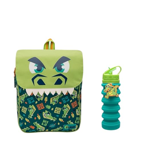 Kit Mochila de Costas Pequena + Garrafa Dobrável Jacaré Puket