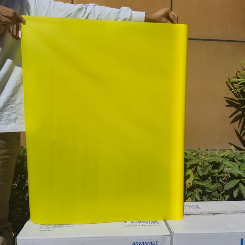 Image of Oasis Frosted Yellow Bouquet Wrapping Roll Premium Korean Style Flower Wrap for Fresh Flowers & Gift Packaging Florist Essential Supplies 60 Micron 25 Meter Long