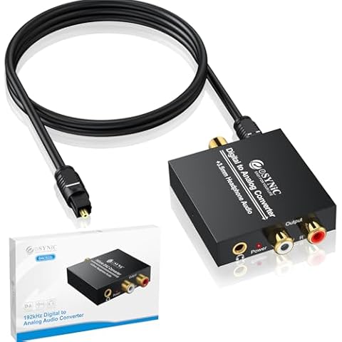 eSynic 192KHZ Optical to RCA Converter Cover