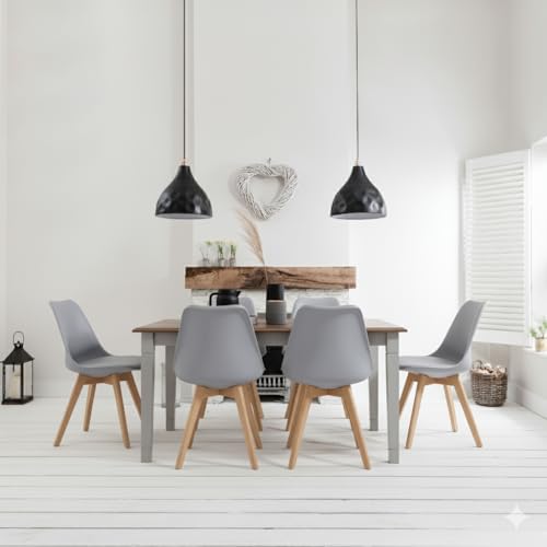 Noa and Nani Dining Table Large 140cm Seats 4 to 6 in Dark Pine