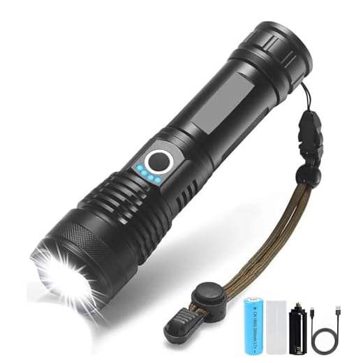 Lanterna Tática T9 Militar Super Potente Led Recarregável USB com Zoom Longo Alcance para Trilhas Sitio Fazenda Vigilante