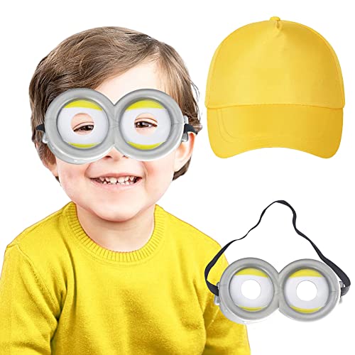 Metaparty Lunettes de cosplay personnalisées Minion Fancy Dress Costume Despicable Me Lunettes pour enfant pour Carnaval et Noël Halloween (Style 2)