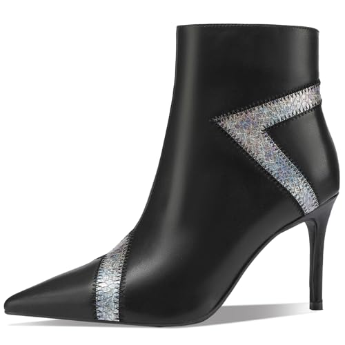 TDD Sexy Dress Stiletto Booties for Women Pointed Toe Ankle Boots2