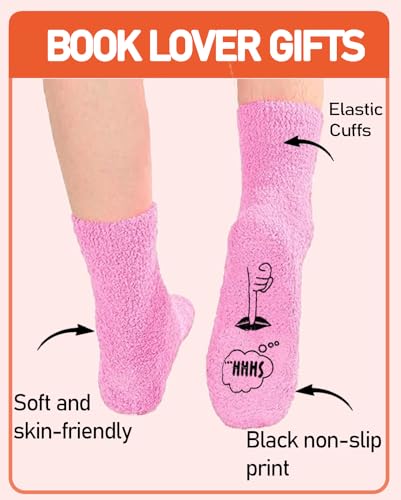 Reading Socks with Gift Box, Bookish Gifts for Women, Funny Reading Accessories for Teacher, Students and Book Lovers3