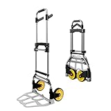 折りたたみ式ハンドトラック、伸縮式ポータブルアルミ台車カート