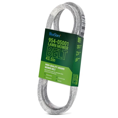 Image of BlueStars 954-05001 Deck Belt | Aramid Cord Belt | 1 /2 inch x 43.5 inch | For 30 inch Deck Cub Cadet TB30R TB30 CC30 CR30 Craftsman R110 R1000 Lawn Mowers Replaces CMXGZAM501065 490-501-C065 490-501-M065