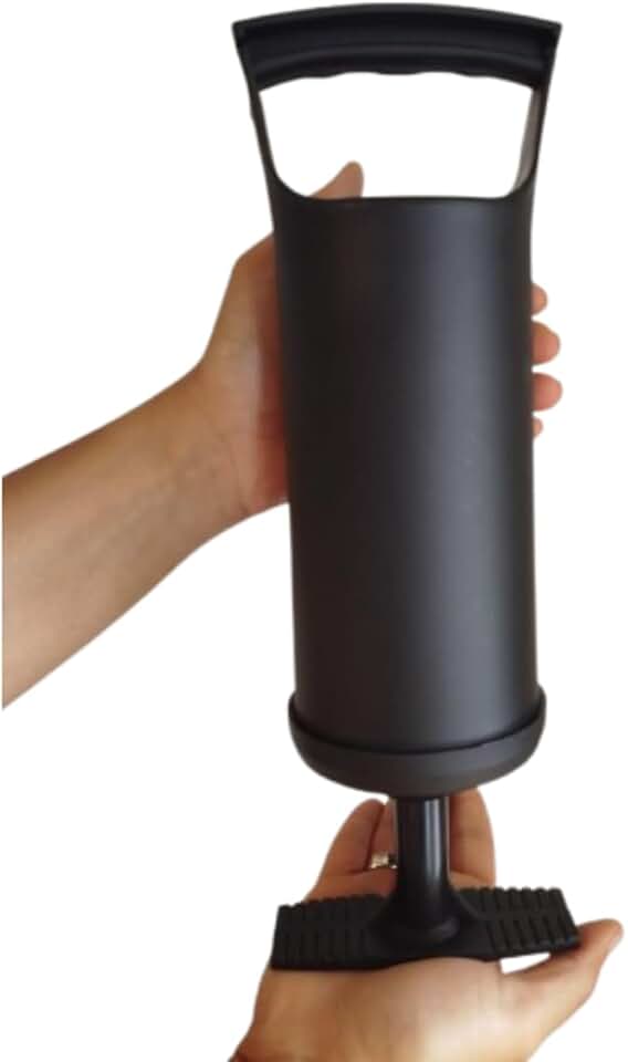 Bomba de Ar Manual 30x8cm c/ 2 Bicos Para Vários Tipos de Infláveis, Colchões, Piscinas, Brinquedos Infláveis, Bomba Portátil, Resistente, Versátil e Multiuso Indispensável em Qualquer Casa