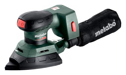 metabo Akku-Multischleifer SM 18 LTX BL - 18 V, 20.000 /min Schwingzahl - Brushless Motor, Dreieck-/Rechteck-Schleifplatte, Staubbeutel, Softgrip, vibrationsarm - Für Ecken & Kanten - Inkl. metaBOX