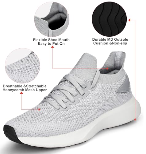 Image of Abboos Walking Shoes Women Breathable Running Sneakers Casual Tennis Shoe | Hiking Shoes Lightweight Non-Slip Comfortable Fashion Sneakers Athletic Shoes for All-Day Standing Gym Workouts Travel