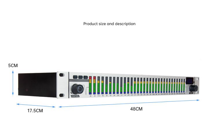 EQA31 Ecualizador Gráfico Profesional de 31 bandas, Procesador de Sonido de Audio Digital con Reducción Automática de Ruido para Rendimiento Profesional, Escenario y Concierto miniatura 4