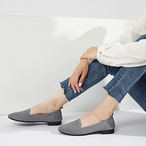 Image of BABUDOG Women's Flats Shoes Shiny Mesh Loafers Shoes Soft Memory Foam Flats