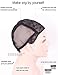 TANYAWIGS Small Black Superfine Wig Cap for Making Wigs With Adjustable Strap And Spare Combs Easy DIY Swiss Lace Perfect Fit (Small 21.5