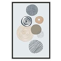 Framed Canvas Wall Art Colorful Circle Canvas Prints Home Artwork Decoration for Living Room,Bedroom - 16x24 inches