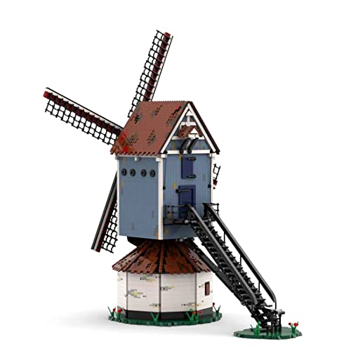 TYPIS Bausteine Haus, Bausteine Architektur Modell, Modulares Haus Bausteine Modell, MOC-58912 Kreative Windmühle…