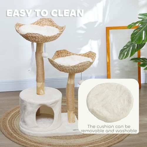 Árbol para gatos PawHut de 37 pulgadas para interiores miniatura 5