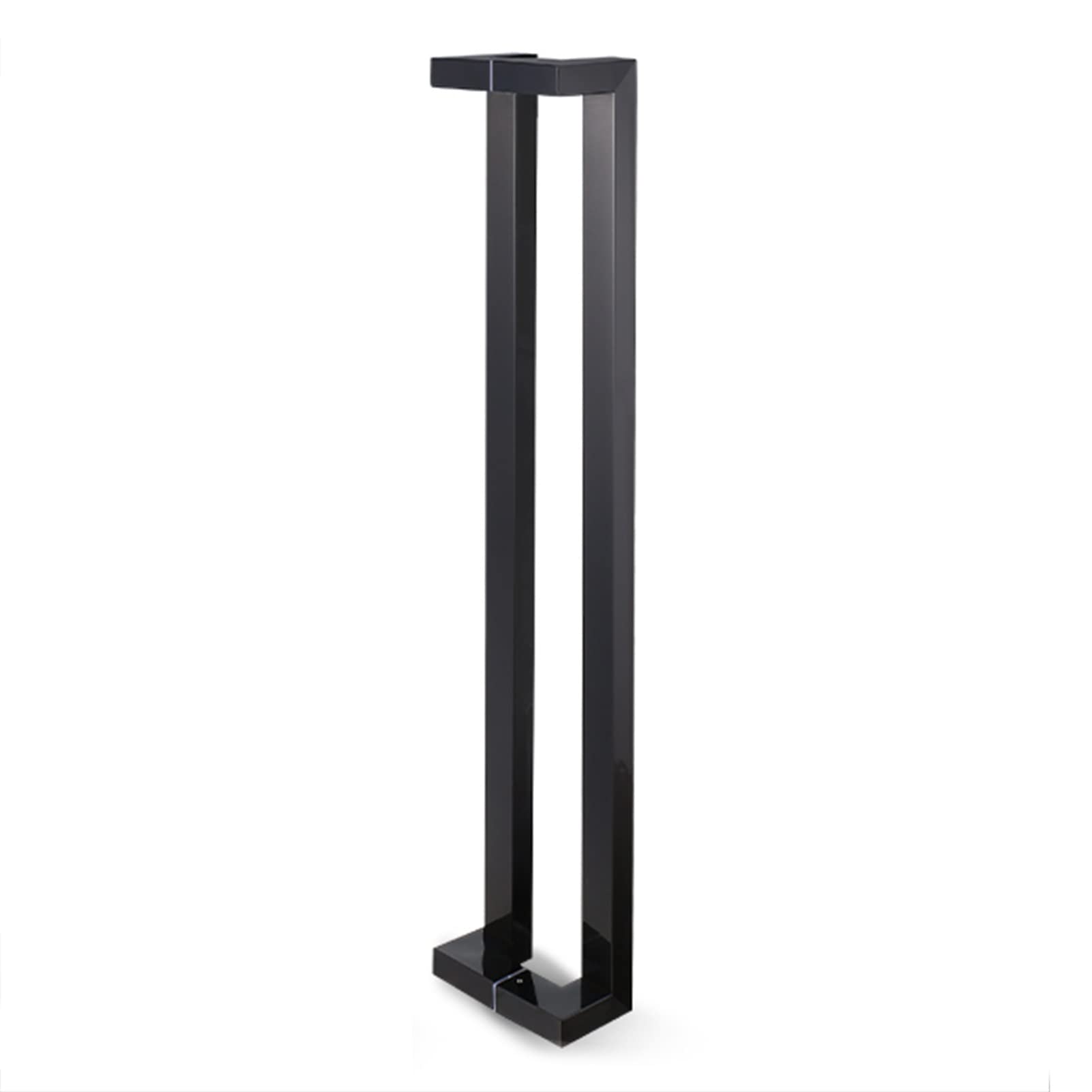 MXXQRHF Modern Black Brushed Glass Barn Door Handle, 47" Large Rectangular Sliding Pull Handle for Commercial Use, Strong Durable Door Hardware Accessories